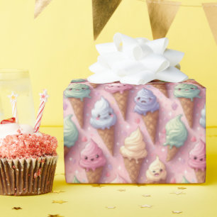 Kawaii Art Ice Cream Cones Presentpapper