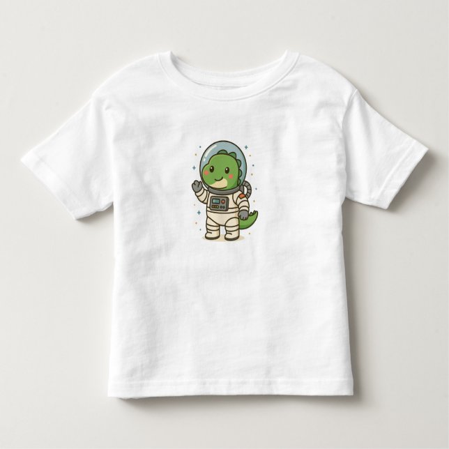 Kawaii Astro Dinosaur – Cute Dino Jobs T Shirt (Framsida)