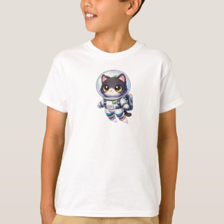 Kawaii Astronaut Cat Cartoon – Cute Space Kitty T Shirt
