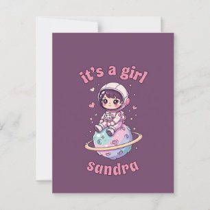 Kawaii Astronaut Det är en flicka Vykort