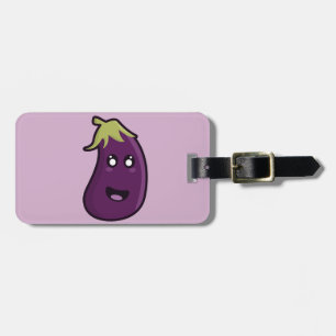 Kawaii aubergine bagagebricka