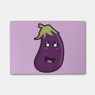 Kawaii aubergine post-it block