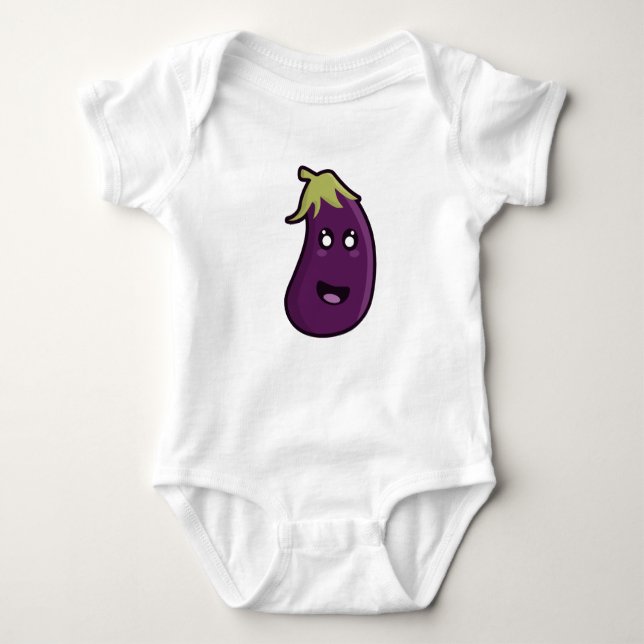 Kawaii aubergine tee (Framsida)
