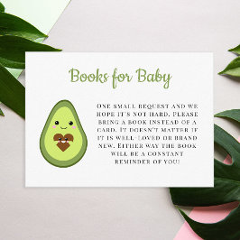Kawaii Avocado Baby Shower Cute från bok-visitkort Tilläggskort