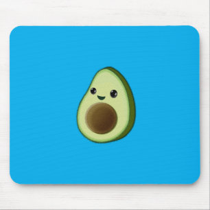 Kawaii Avocado Teckning Anpassningsbar Blue Musmatta