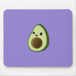 Kawaii Avocado Teckning Anpassningsbar Lila Musmatta