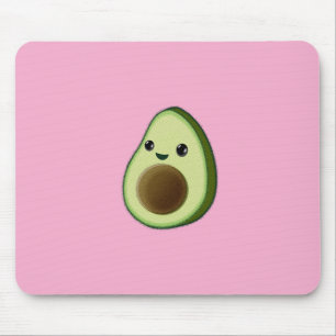Kawaii Avocado Teckning Anpassningsbar Rosa Musmatta