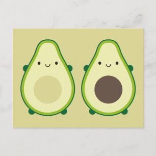 Kawaii Avocado Vykort