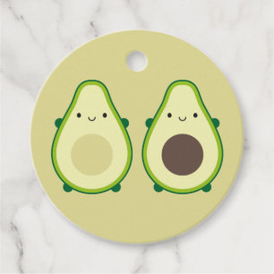 Kawaii Avocados Gåvor Etiketter