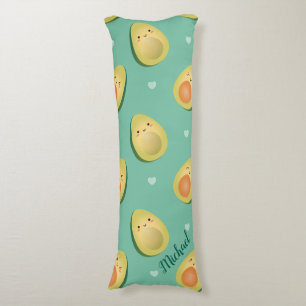Kawaii Avocados Låt oss Avocuddle Mönster Funny Kroppskudde