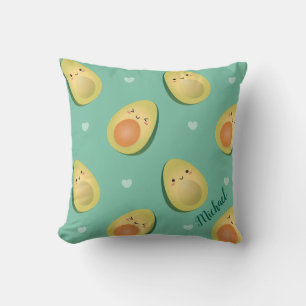 Kawaii Avocados Låt oss Avocuddle Mönster Kudde
