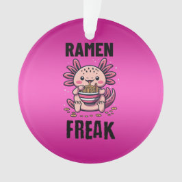 Kawaii Axalotl ätande Ramen