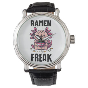 Kawaii Axalotl ätande Ramen Armbandsur