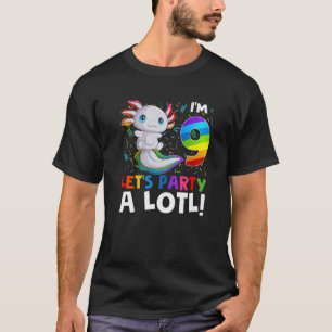 Kawaii Axolotl 9:e födelsedag - 9 år gammal flicka T Shirt
