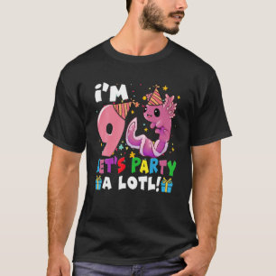 Kawaii Axolotl 9:e födelsedag - 9 år gammal flicka T Shirt