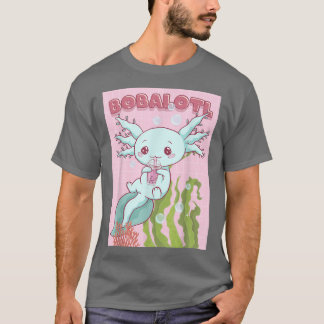 Kawaii Axolotl Boba Bubble Tea Japansk estetik T Shirt