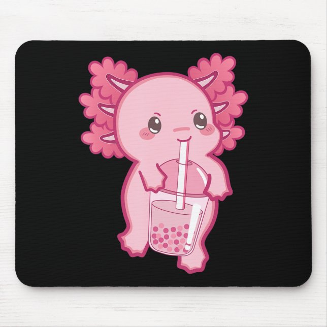 Kawaii Axolotl Boba Bubble Tea Tonåring Girl Kids  Musmatta (Framsidan)