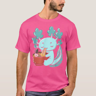 Kawaii Axolotl Eating Ramen Noodles Anime Girls Te T Shirt