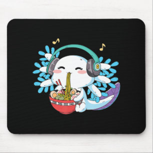 Kawaii Axolotl Eating Ramen Noodles Anime Kids Boy Musmatta