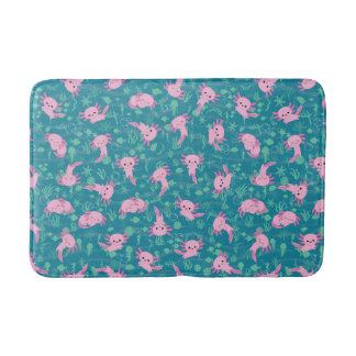 Kawaii Axolotl i Ocean Bath Mat Badrumsmatta
