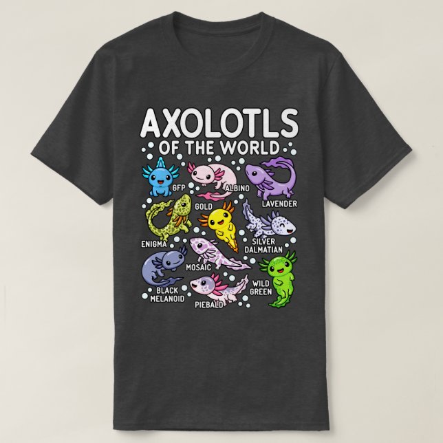 Kawaii Axolotl (Italien) T Shirt (Design framsida)
