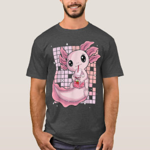 Kawaii Axolotl Japanska jordgubbsgubben Mjölk Shak T Shirt