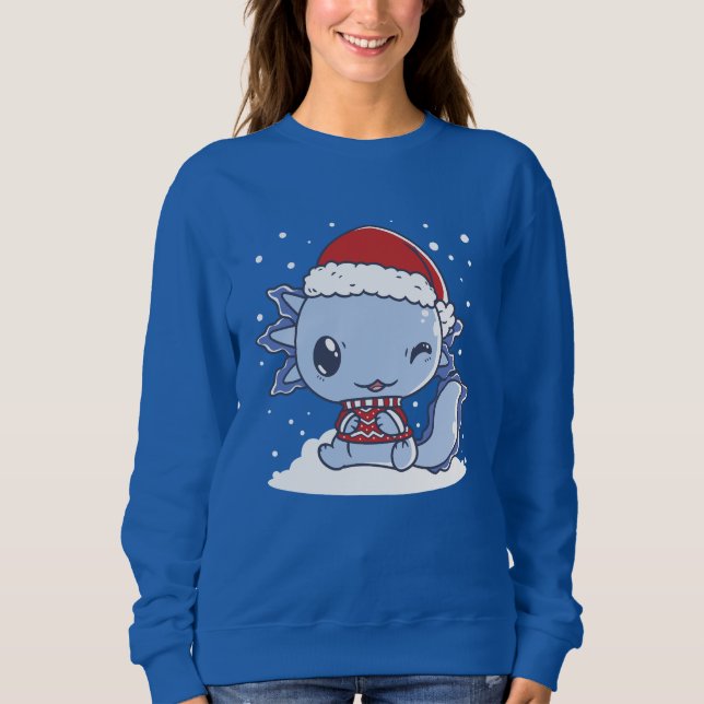 Kawaii Axolotl jul T Shirt (Framsida)