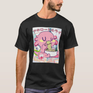 Kawaii Axolotl Life Ramen Strawberry Mjölk Shake J T Shirt
