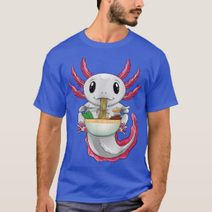 Kawaii Axolotl Otaku Japansk Anime Ramen Noodles T Shirt