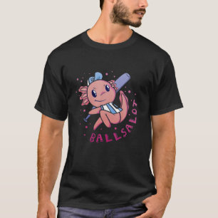 Kawaii Axolotl Pun Funny I Play Baseball Salot Axo T Shirt