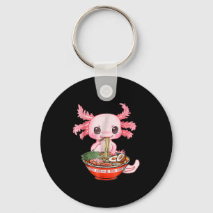 Kawaii Axolotl Ramen Food Japansk Funny Graphic A Nyckelring