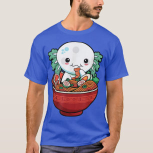 Kawaii Axolotl Ramen Japanska Anime Älskare Gift T Shirt