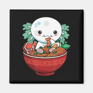 Kawaii Axolotl Ramen Japanska Anime Älskare Tonåri Magnet
