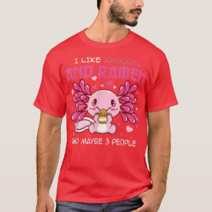 Kawaii Axolotl Ramen Noodles Japans gåvor T Shirt