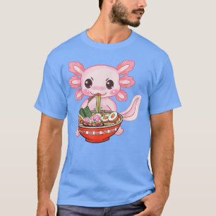 Kawaii Axolotl Ramen Noodles Japansk Anime Otaku T Shirt