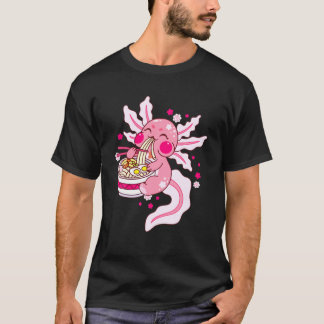 Kawaii Axolotl Ramen Noodles Japansk Anime Otaku T Shirt
