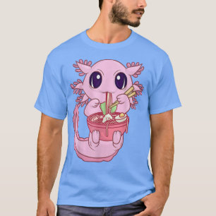Kawaii Axolotl Ramen Noodles Japansk Anime Otaku T Shirt