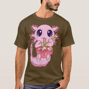 Kawaii Axolotl Ramen Noodles Japansk Anime Otaku T Shirt