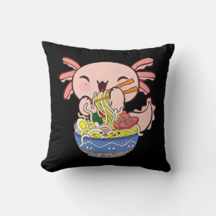 Kawaii Axolotl Ramen Noodles Japanska Kids T Kudde