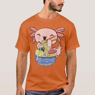 Kawaii Axolotl Ramen Noodles Japanska Kids T Shirt