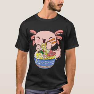 Kawaii Axolotl Ramen Noodles Japanska Kids T Shirt