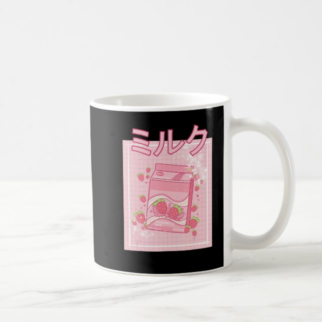 Kawaii Axolotl Strawberry Mjölk Shake Carton Japan Kaffemugg (Höger)