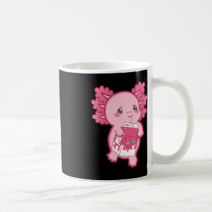 Kawaii Axolotl Strawberry Mjölk Tonåring Girl Kids Kaffemugg