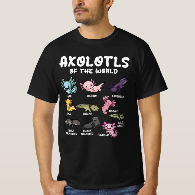 Kawaii Axolotls Älskare Oc T Shirt (Framsida)