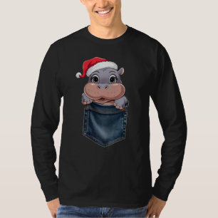Kawaii Baby Hippo jul T-Shirt Adsible