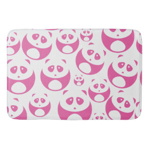 Kawaii Baby Rosa och White Panda Mönster Badrumsmatta