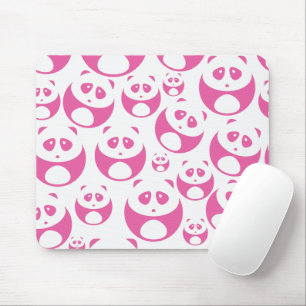 Kawaii Baby Rosa och White Panda Mönster Musmatta