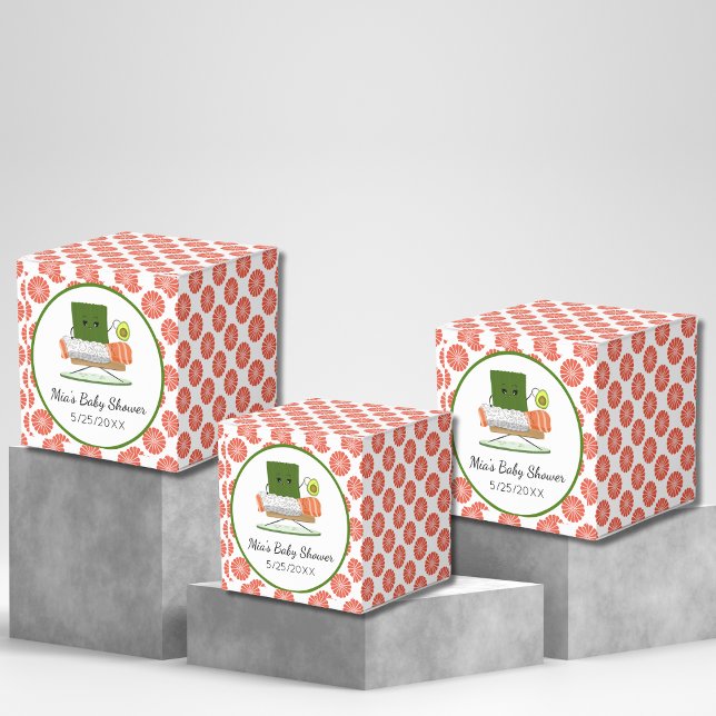 Kawaii Baby Shower: Sushi and Salmon Roll Theme Presentaskar (Skapare uppladdad)