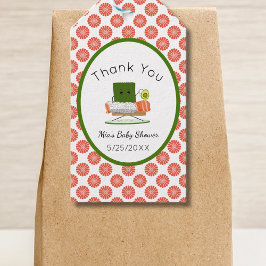 Kawaii Baby Shower: Sushi and Salmon Roll Theme Presentetikett