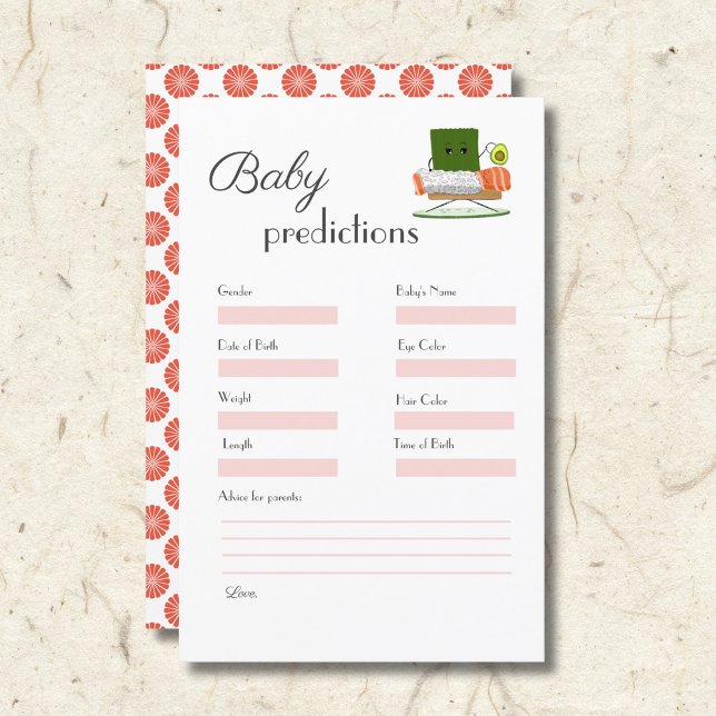 Kawaii Baby Shower: Sushi Baby Förutsägelser (Skapare uppladdad)